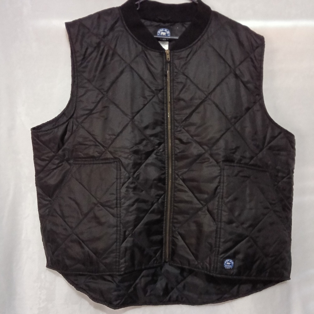 Polar King by KEY Mens 3XL Black Quilted Insulated Workwear Vest 3XLR
